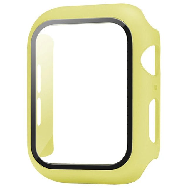 Apple Watch screenprotector met beschermhoes voor Series 5 tot 11 en SE in verschillende maten en kleuren