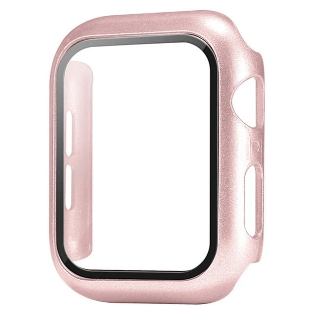 Apple Watch screenprotector met beschermhoes voor Series 5 tot 11 en SE in verschillende maten en kleuren