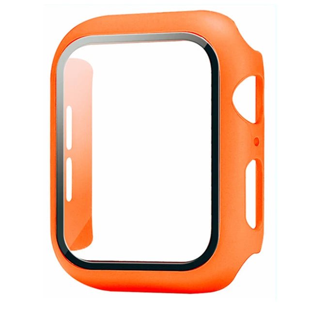 Apple Watch screenprotector met beschermhoes voor Series 5 tot 11 en SE in verschillende maten en kleuren