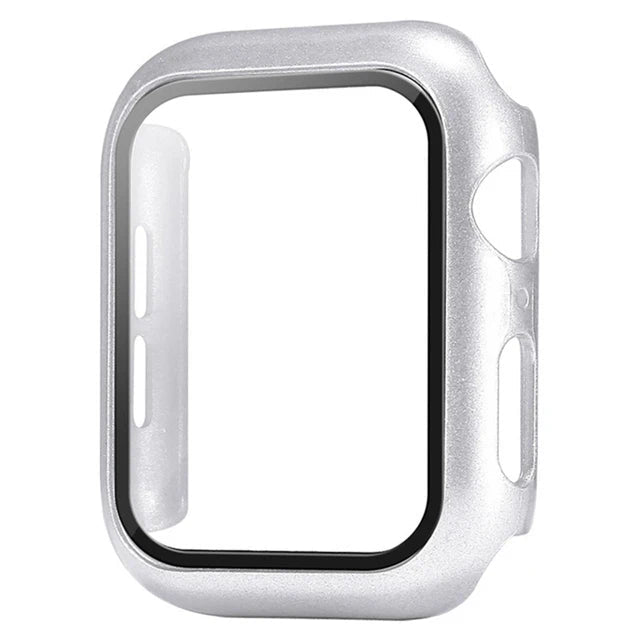 Apple Watch screenprotector met beschermhoes voor Series 5 tot 11 en SE in verschillende maten en kleuren