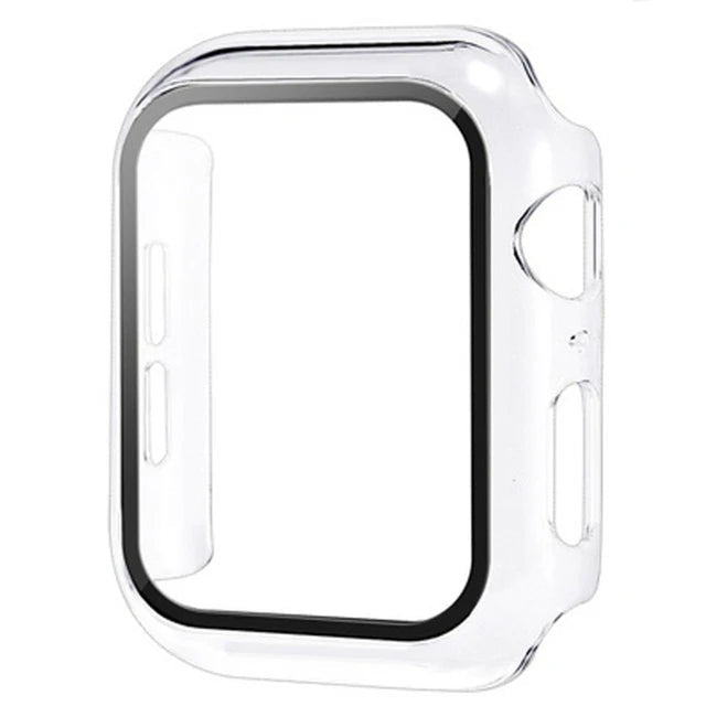 Apple Watch screenprotector met beschermhoes voor Series 5 tot 11 en SE in verschillende maten en kleuren