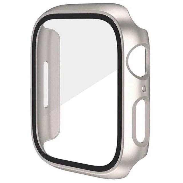 Apple Watch screenprotector met beschermhoes voor Series 5 tot 11 en SE in verschillende maten en kleuren