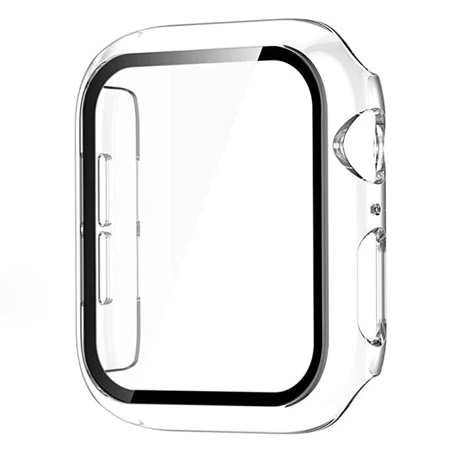 Apple Watch screenprotector met beschermhoes voor Series 5 tot 11 en SE in verschillende maten en kleuren