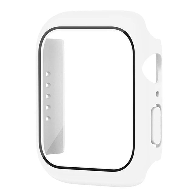 Apple Watch screenprotector met beschermhoes voor Series 5 tot 11 en SE in verschillende maten en kleuren