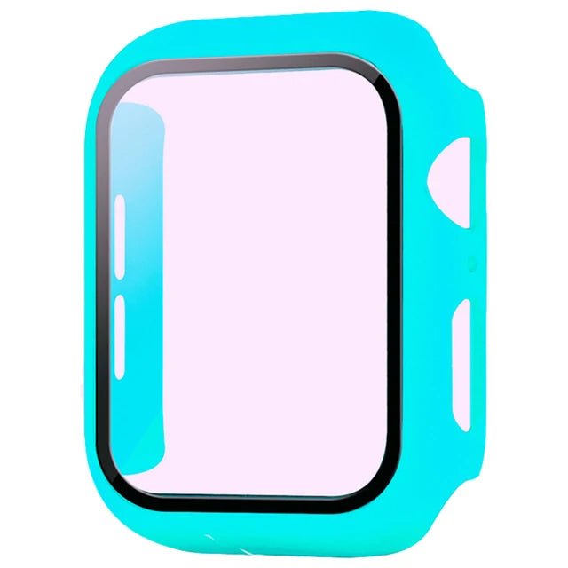 Apple Watch screenprotector met beschermhoes voor Series 5 tot 11 en SE in verschillende maten en kleuren