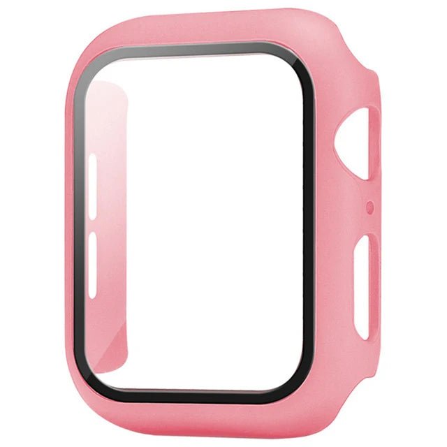 Apple Watch screenprotector met beschermhoes voor Series 5 tot 11 en SE in verschillende maten en kleuren