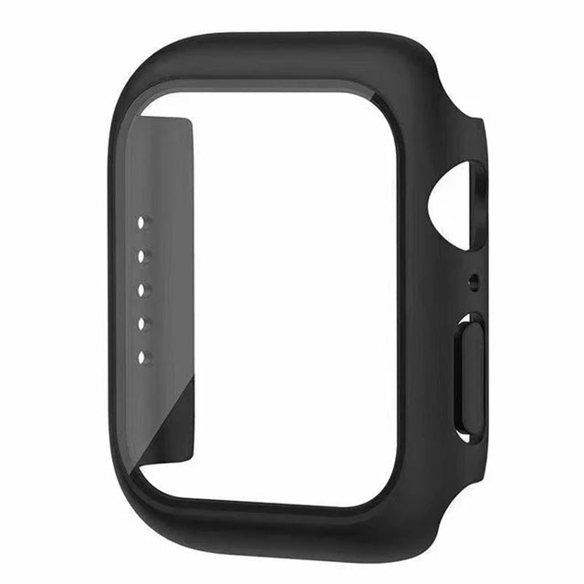 Apple Watch screenprotector met beschermhoes voor Series 5 tot 11 en SE in verschillende maten en kleuren