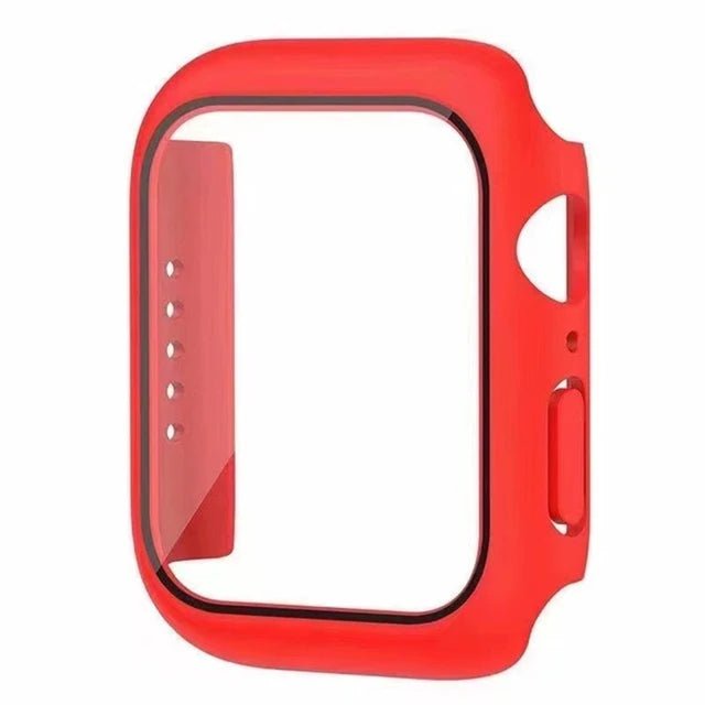 Apple Watch screenprotector met beschermhoes voor Series 5 tot 11 en SE in verschillende maten en kleuren