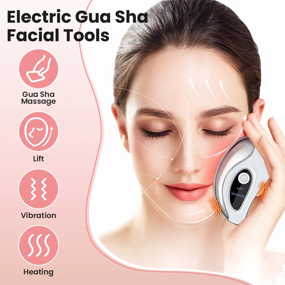 Hailicare Elektrische Gua Sha – Verwarmde Gezichtsmassager met Vibratie - Spotlights shopping