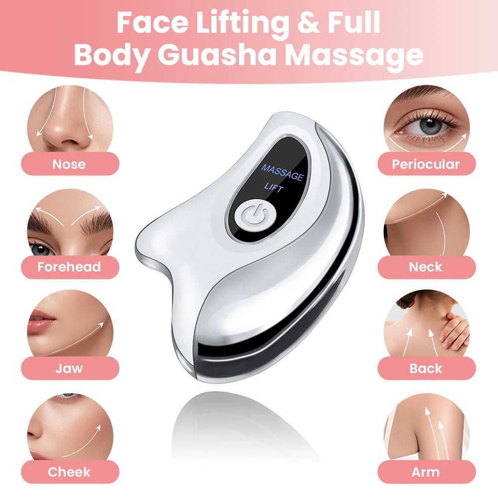 Hailicare Elektrische Gua Sha – Verwarmde Gezichtsmassager met Vibratie - Spotlights shopping