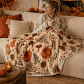Halloween Deken – Pompoen, Paddenstoel & Bosprint - Spotlights shopping