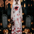 Witte Halloween geestbruid jurk voor dames met kant