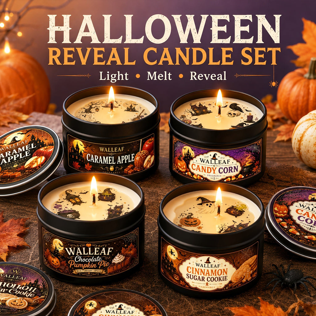 Halloween geurkaarsen set met 4 herfstgeuren
