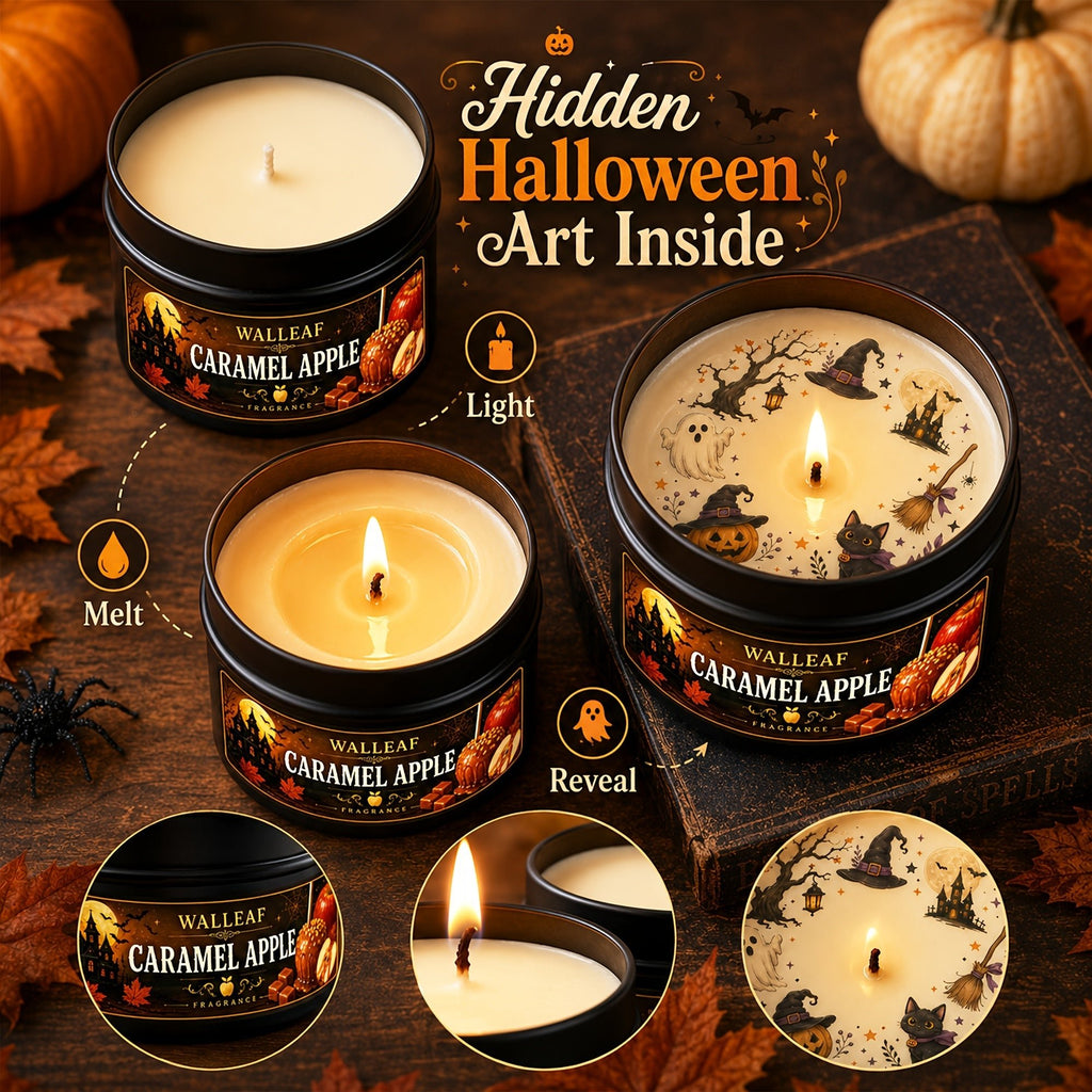 Halloween geurkaarsen set met 4 herfstgeuren
