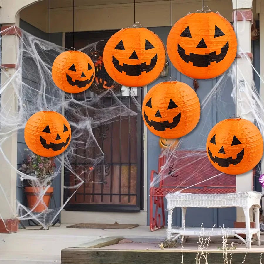 Hangende Halloween lantaarns met pompoenmotief
