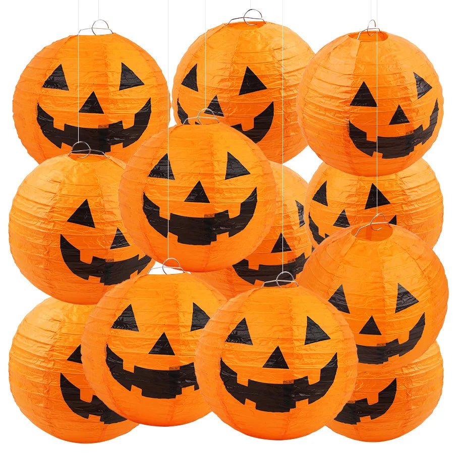 Hangende Halloween lantaarns met pompoenmotief