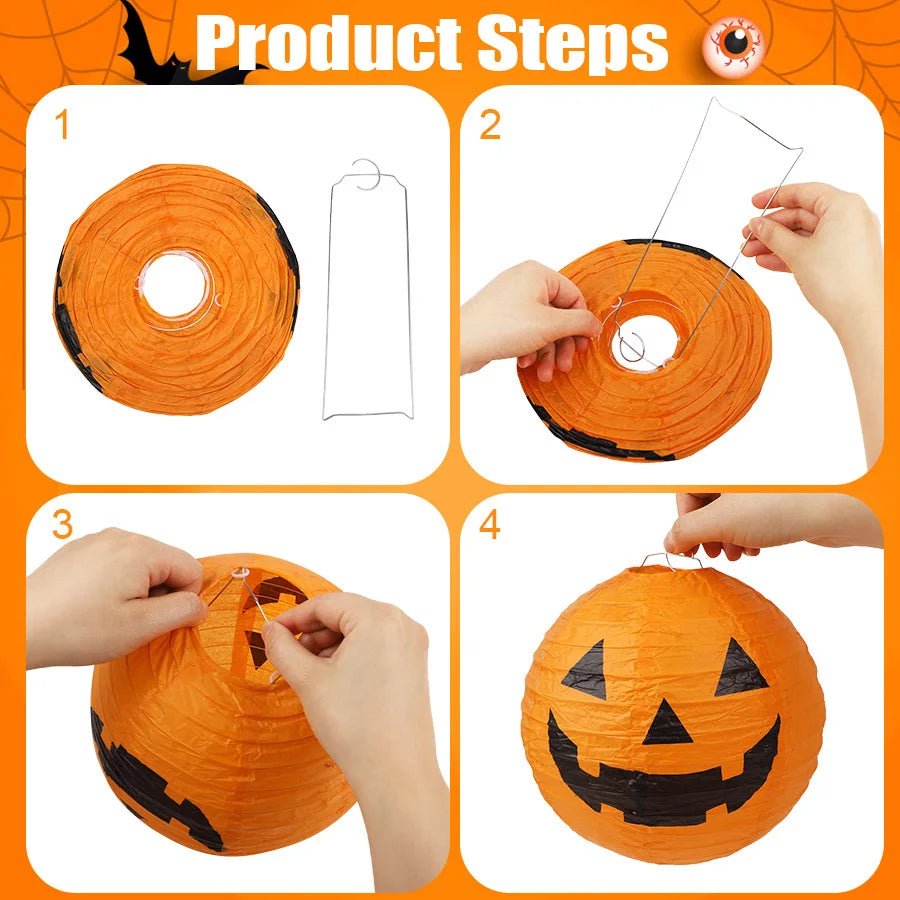 Hangende Halloween lantaarns met pompoenmotief