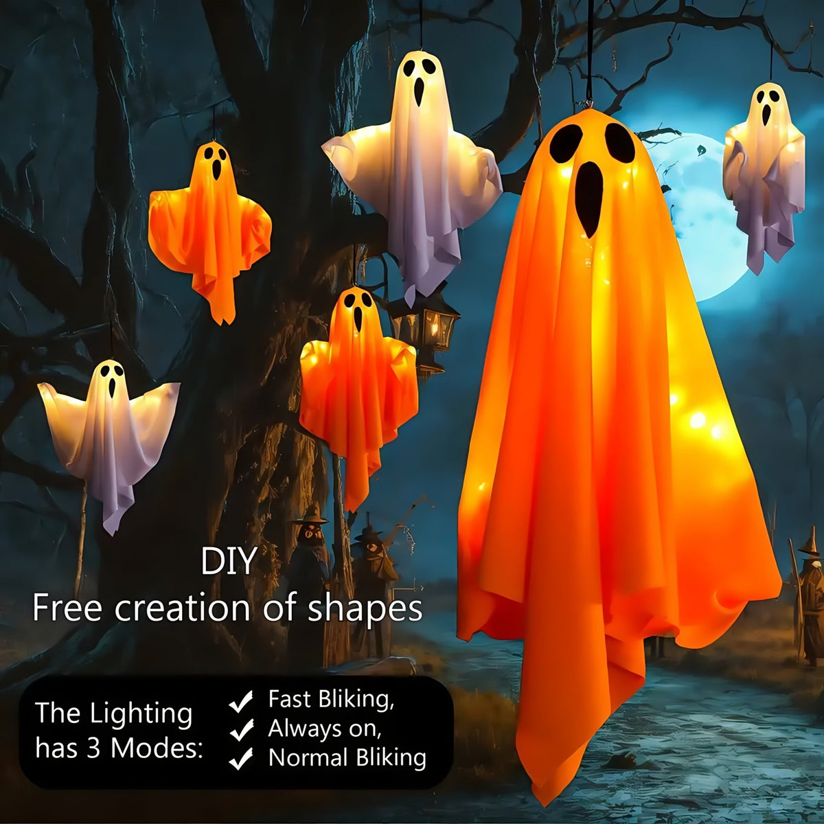Halloween LED verlichting met lichtgevende ogen van 20 inch