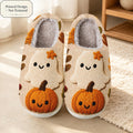 Halloween pantoffels met pompoenprint