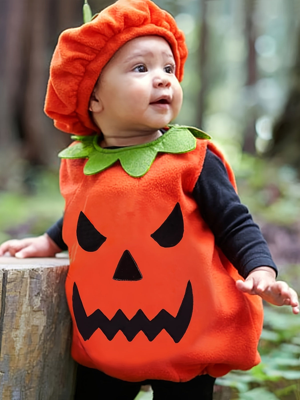 Schattig Halloween rompertje in pompoenstijl