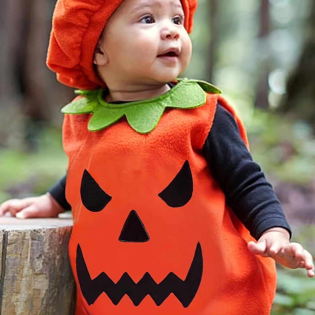 Schattig Halloween rompertje in pompoenstijl