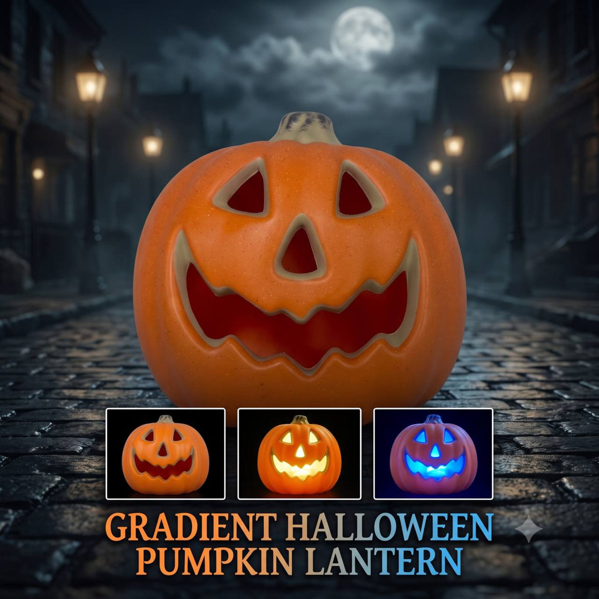 Halloween pompoenlamp LED met warm wit licht