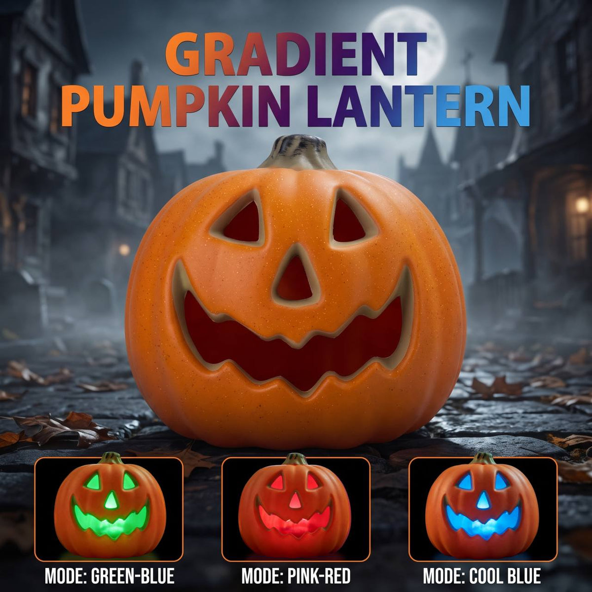 Halloween pompoenlamp LED met warm wit licht