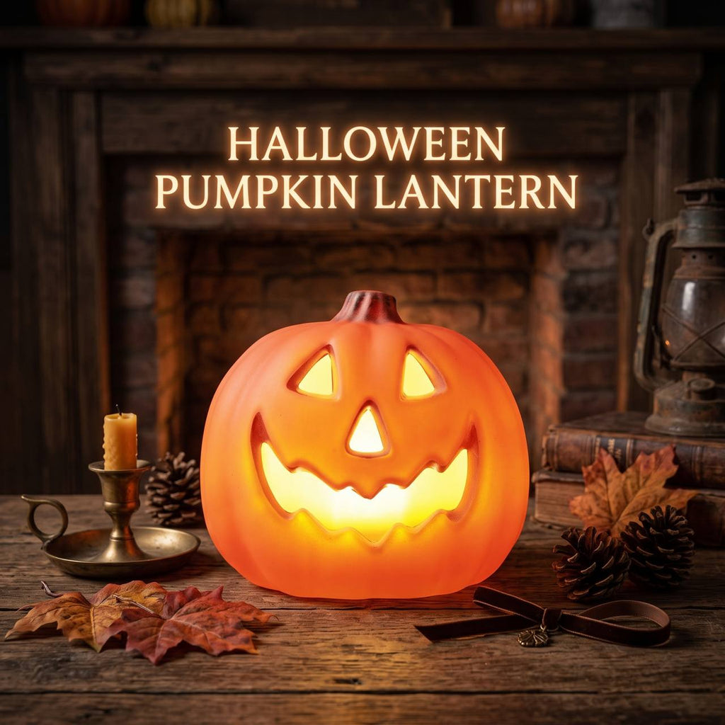 Halloween pompoenlamp LED met warm wit licht