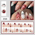 30 stuks rode press-on nagels voor Halloween
