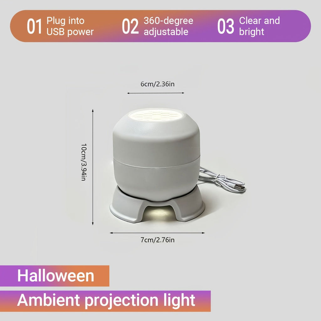 Halloween projectorlamp met 360 graden roterend licht