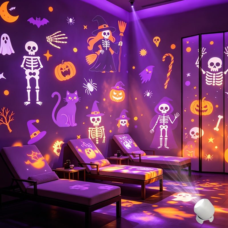 Halloween projectorlamp met 360 graden roterend licht