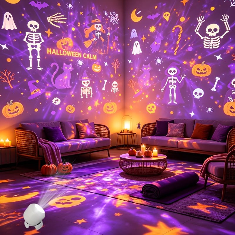 Halloween projectorlamp met 360 graden roterend licht