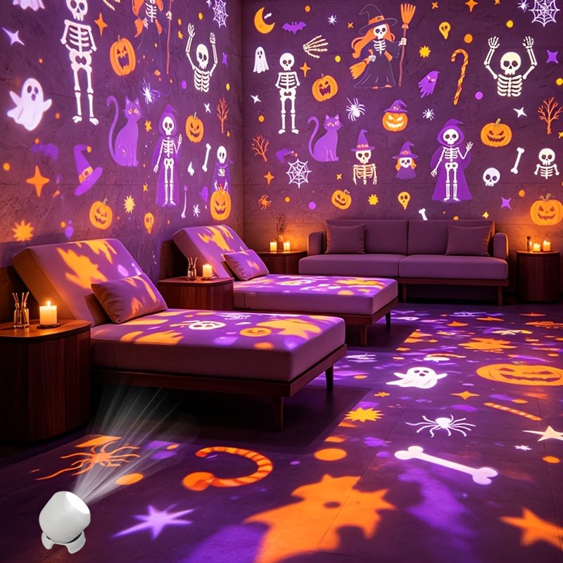 Halloween projectorlamp met 360 graden roterend licht
