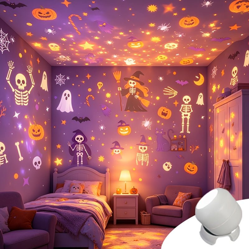 Halloween projectorlamp met 360 graden roterend licht