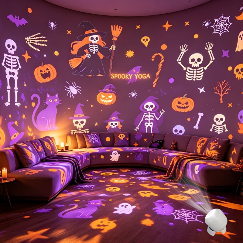 Halloween projectorlamp met 360 graden roterend licht