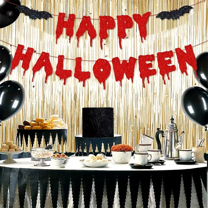 Halloween Slingerdecoratie met Glitter – Happy Halloween - Spotlights shopping