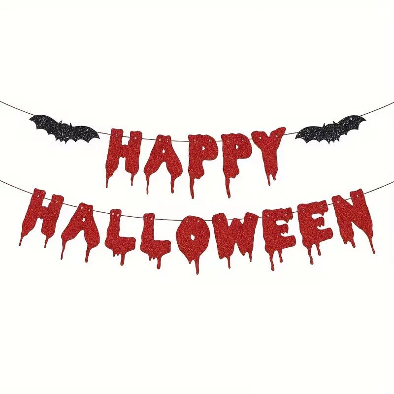 Halloween Slingerdecoratie met Glitter – Happy Halloween - Spotlights shopping