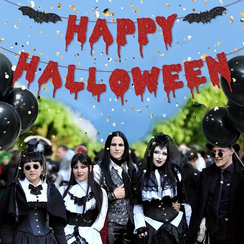 Halloween Slingerdecoratie met Glitter – Happy Halloween - Spotlights shopping