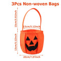 3 stuks Halloween snoepzakjes in pompoenstijl