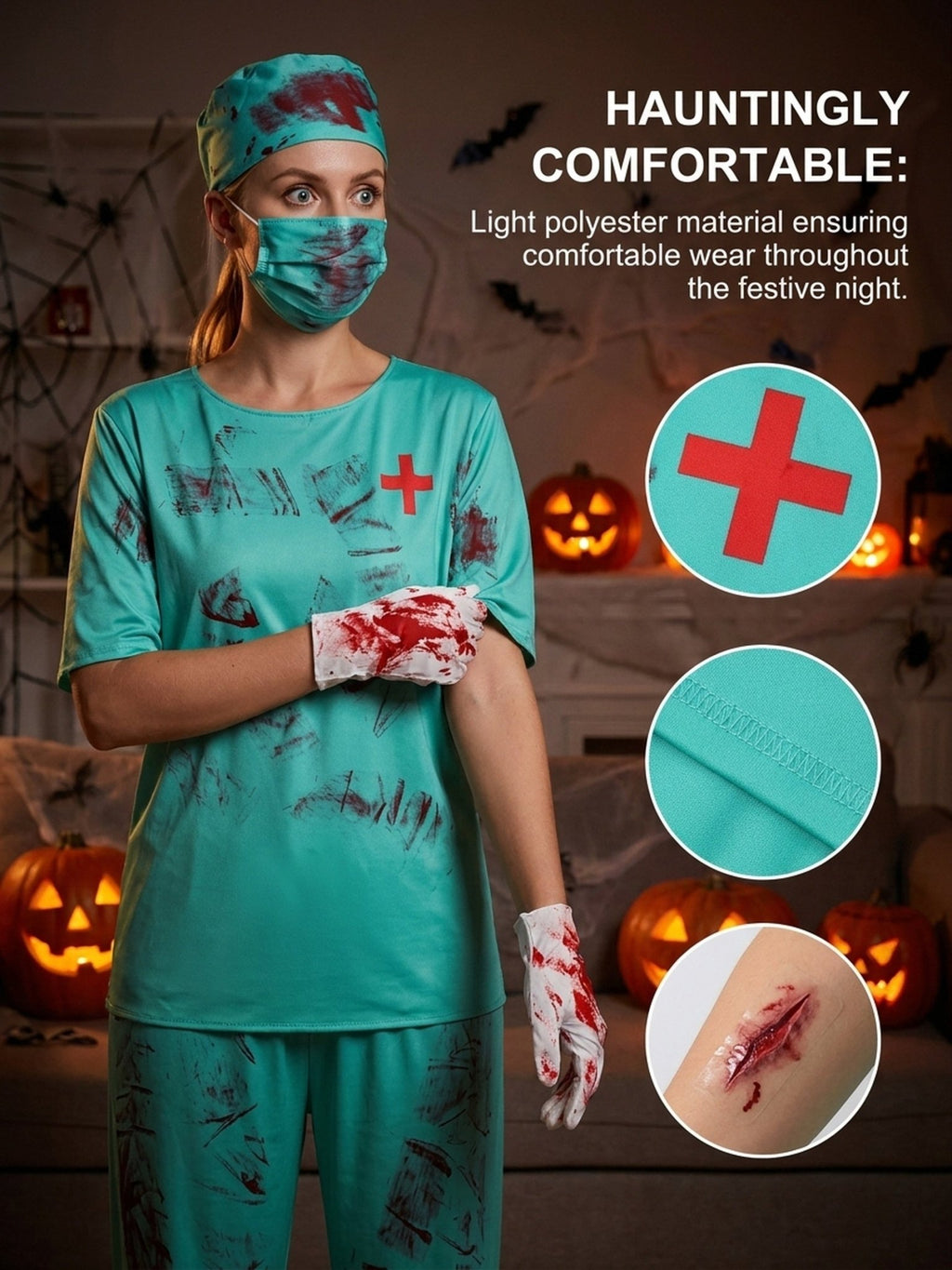 Bloederige doktersjas voor Halloween