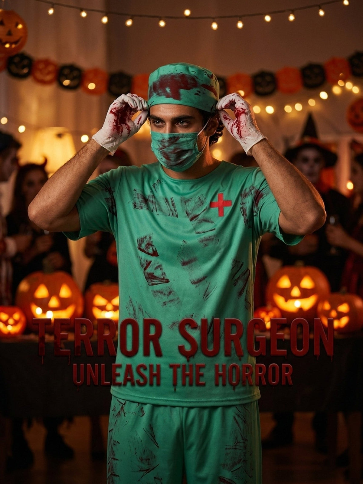 Bloederige doktersjas voor Halloween