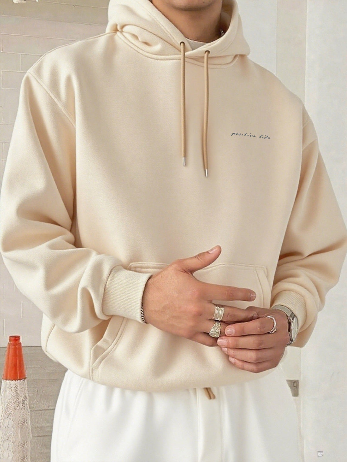 Heren Hoodie met Voering – Bedrukte Hoodie met Capuchon - Spotlights shopping