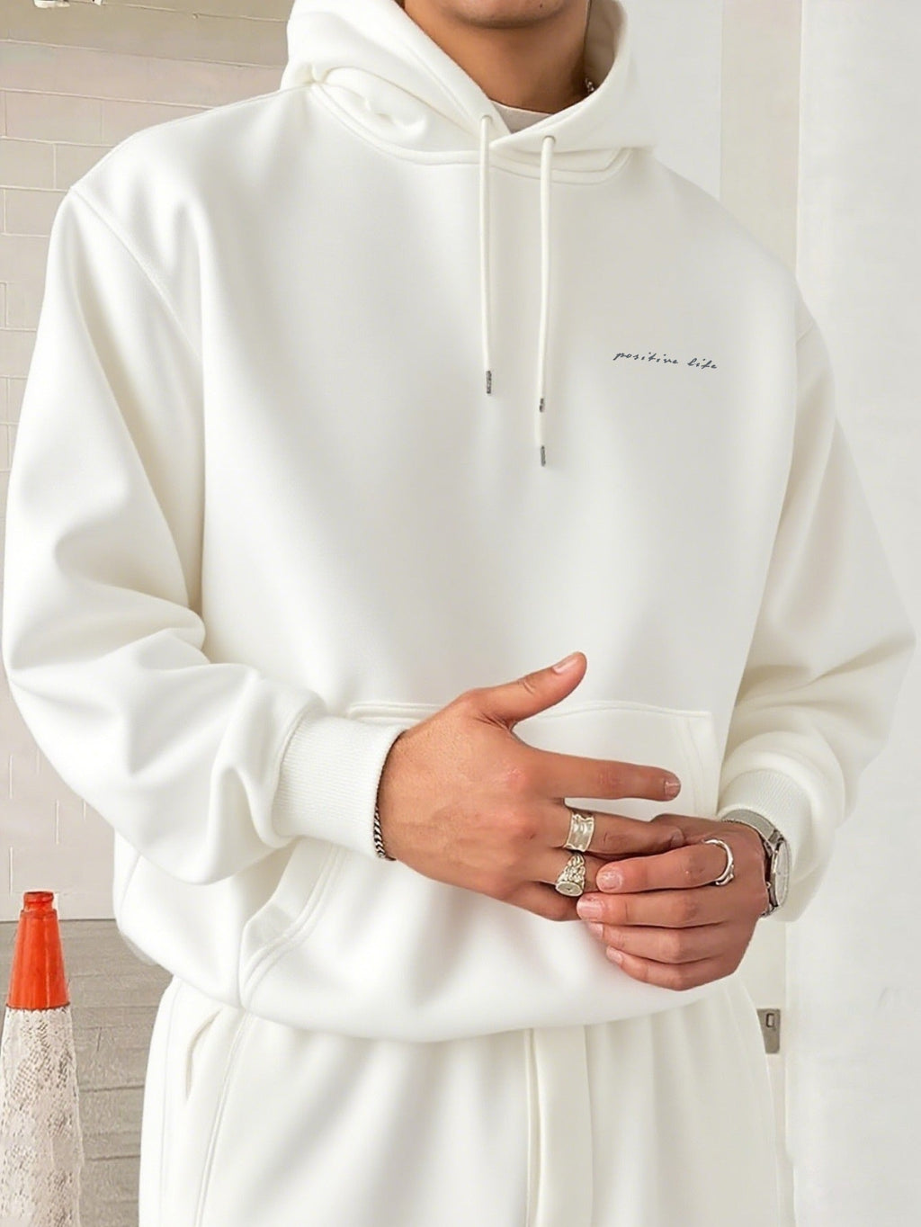 Heren Hoodie met Voering – Bedrukte Hoodie met Capuchon - Spotlights shopping
