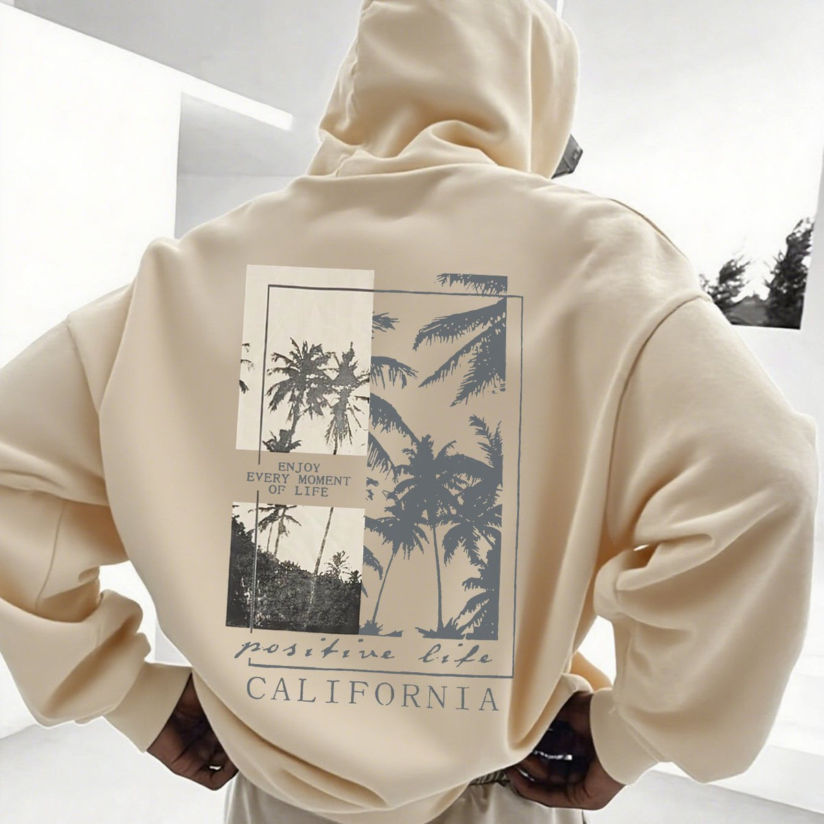 Heren Hoodie met Voering – Bedrukte Hoodie met Capuchon - Spotlights shopping