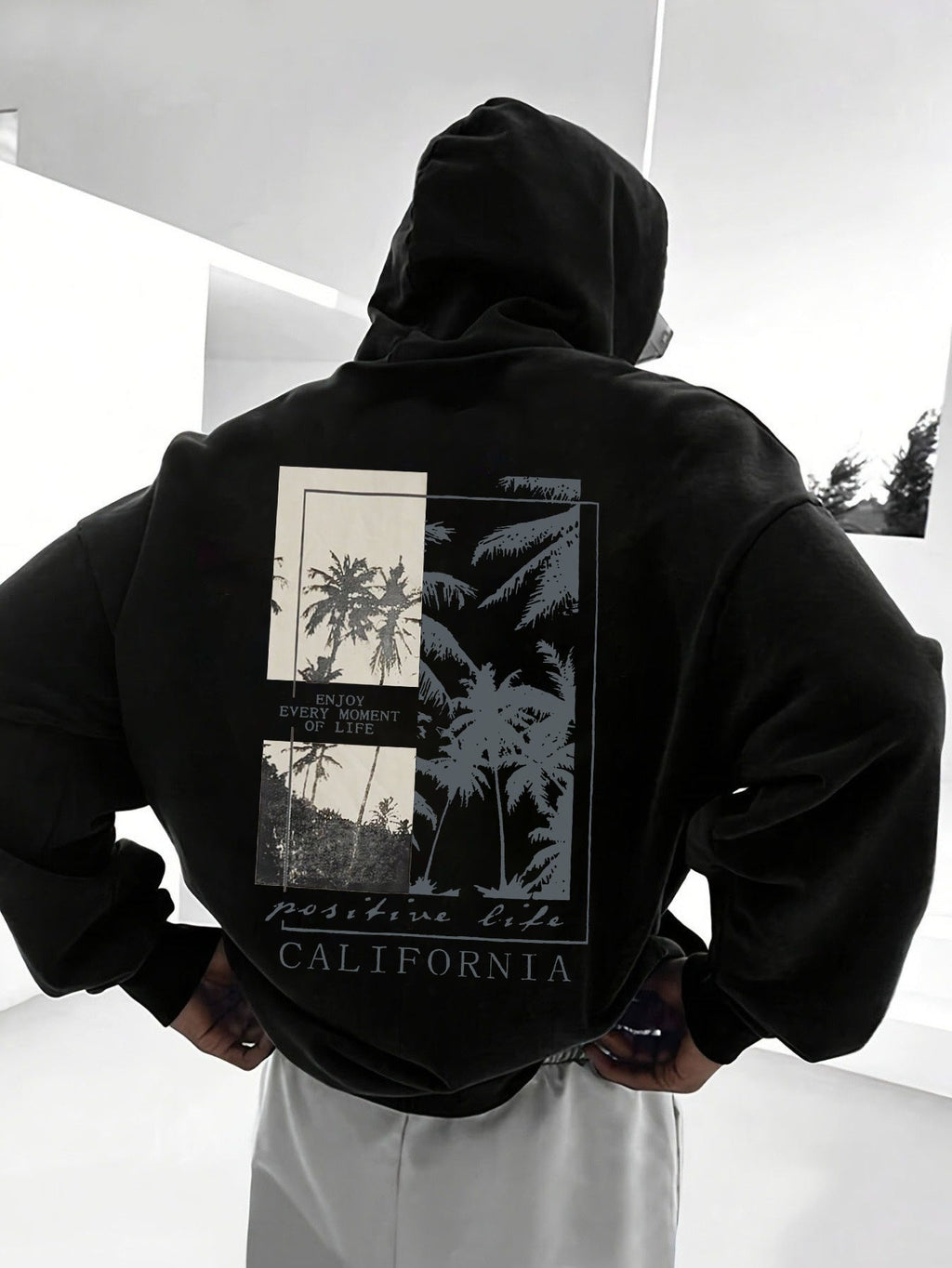 Heren Hoodie met Voering – Bedrukte Hoodie met Capuchon - Spotlights shopping