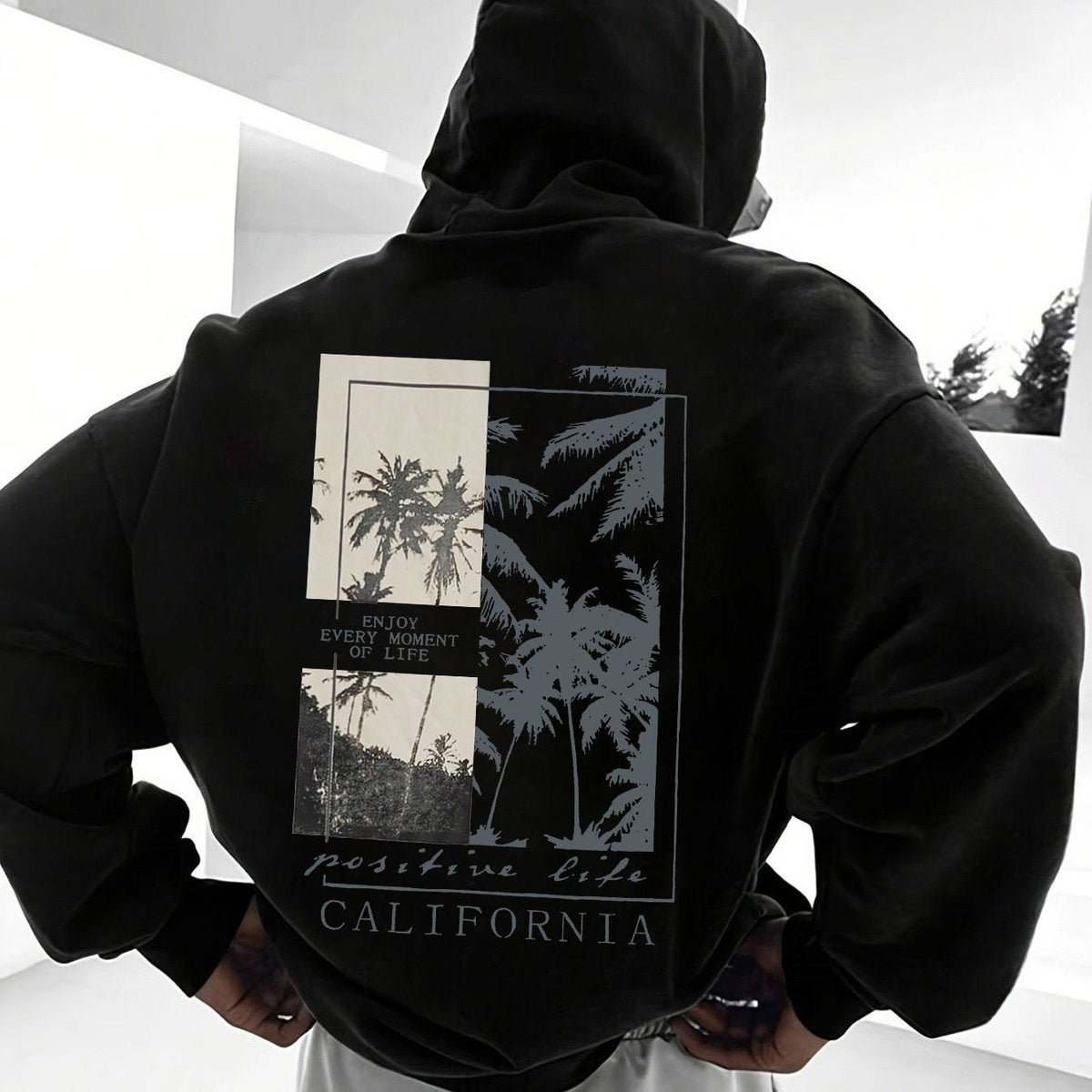 Heren Hoodie met Voering – Bedrukte Hoodie met Capuchon - Spotlights shopping