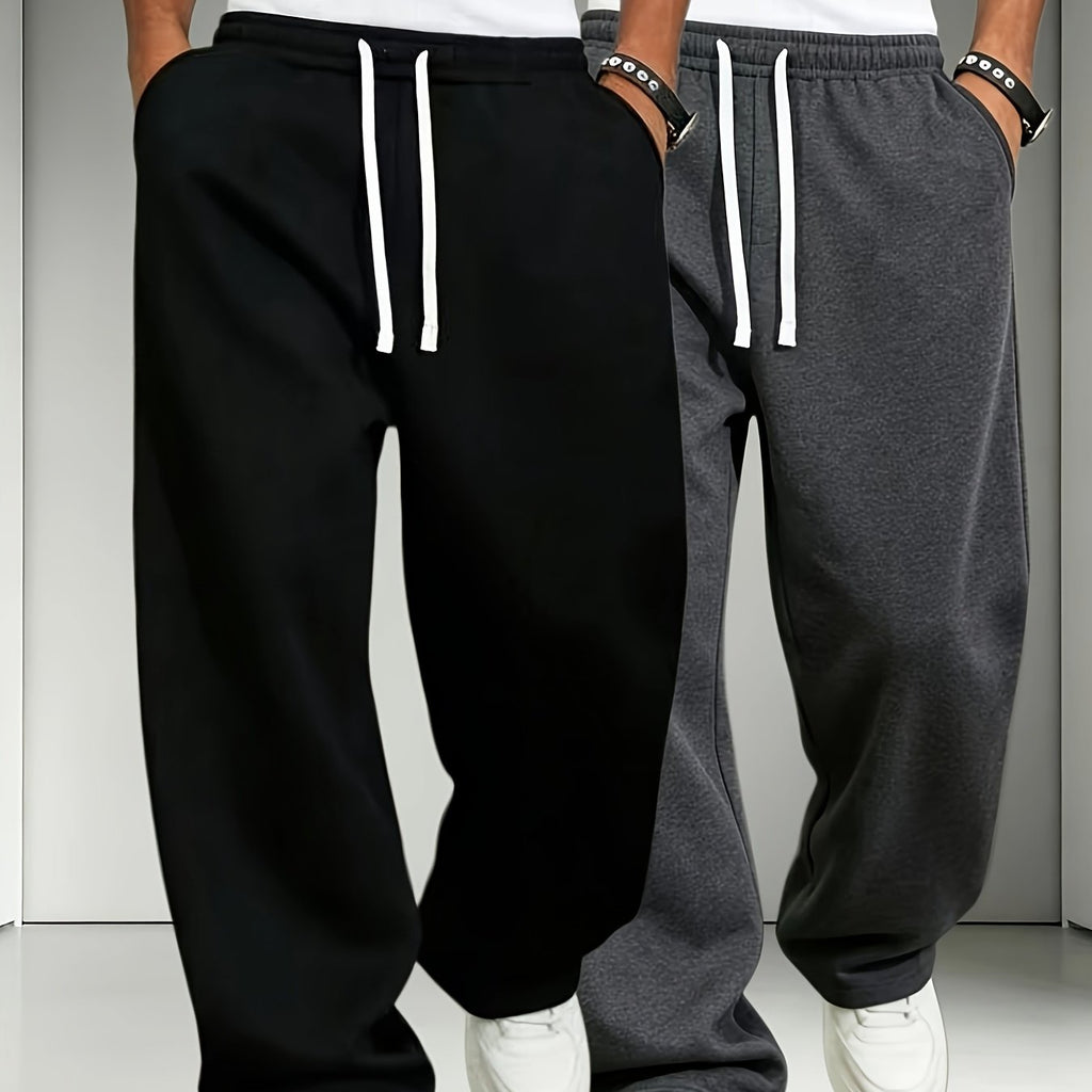 Heren joggingbroek 2-pack met rechte pijpen