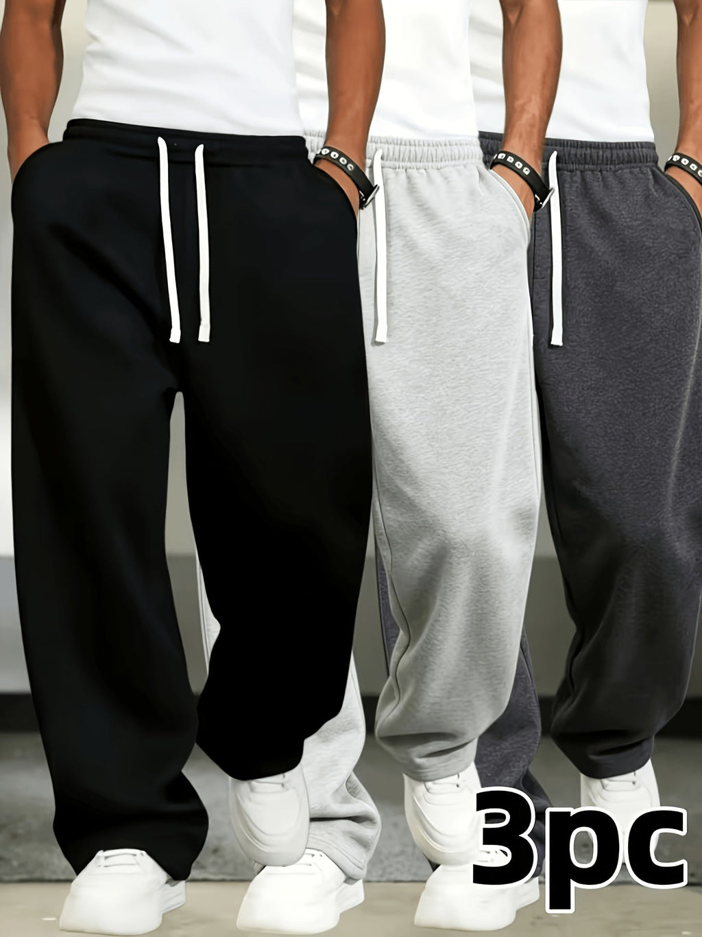 Heren Joggingbroek 3-Pack – Zacht & Losvallend - Spotlights shopping