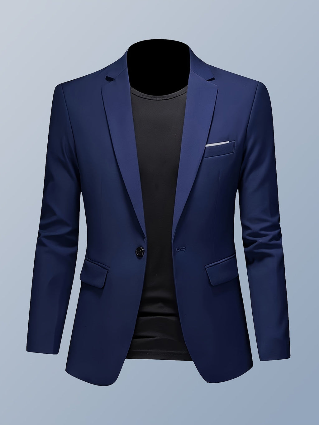 Heren slim fit blazer met één knoop