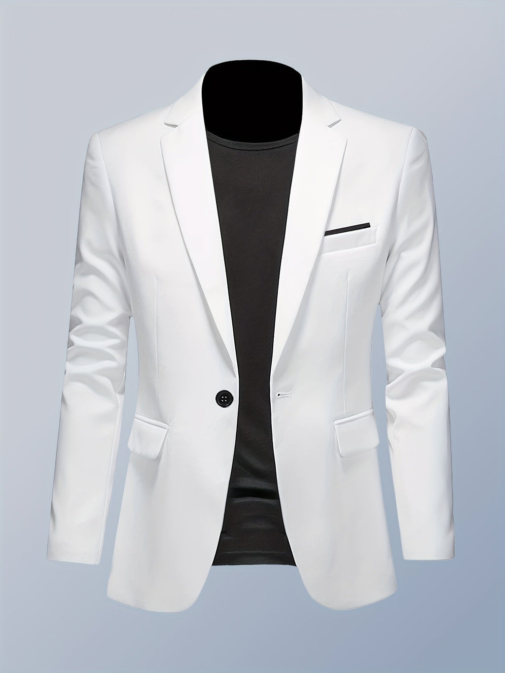 Heren slim fit blazer met één knoop
